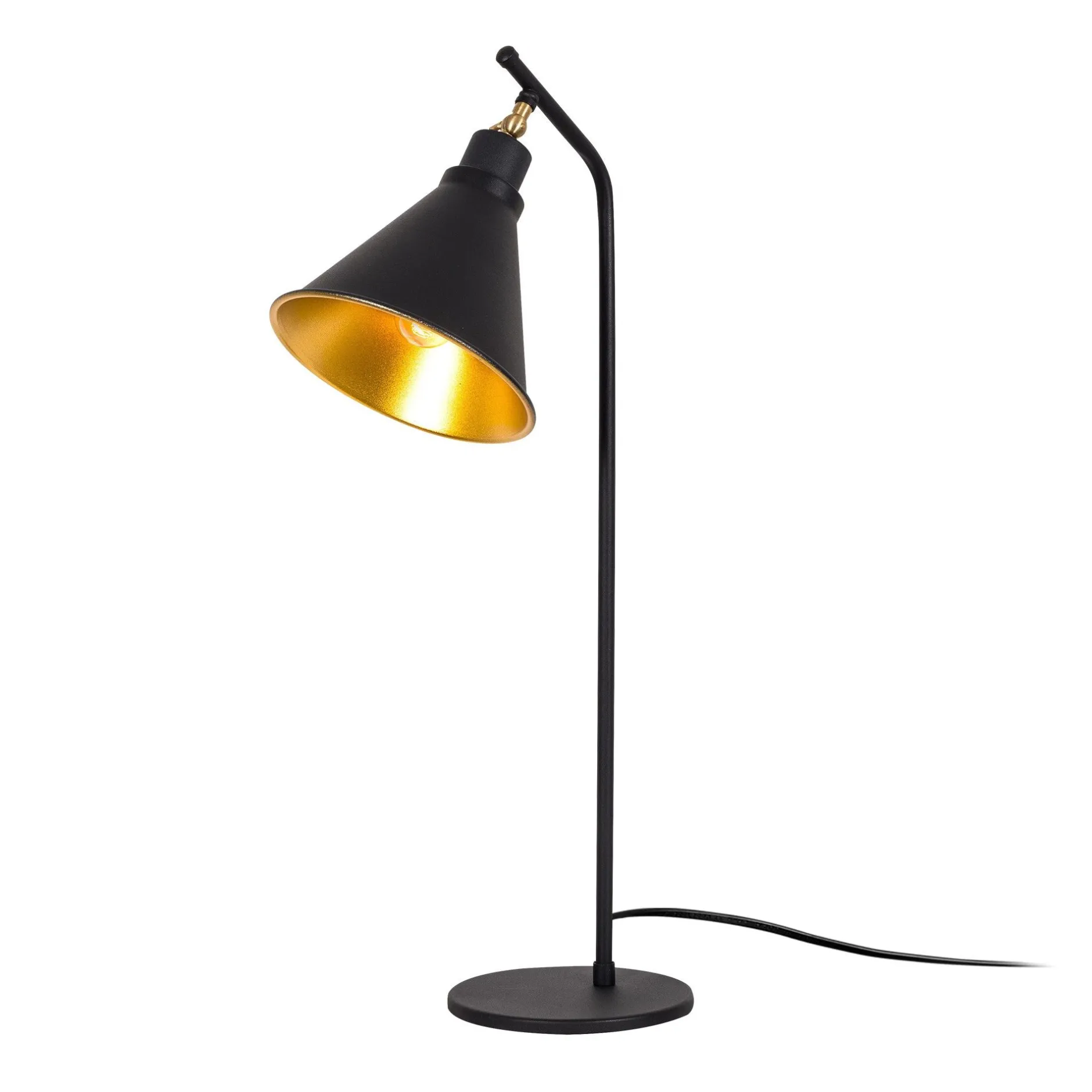 Sivani Tischlampe | METALLGEHÄUSE | Schwarz, Gold