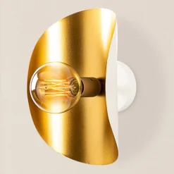 Sivani Wandleuchte | EISENKÖRPER | Weiß, Gold