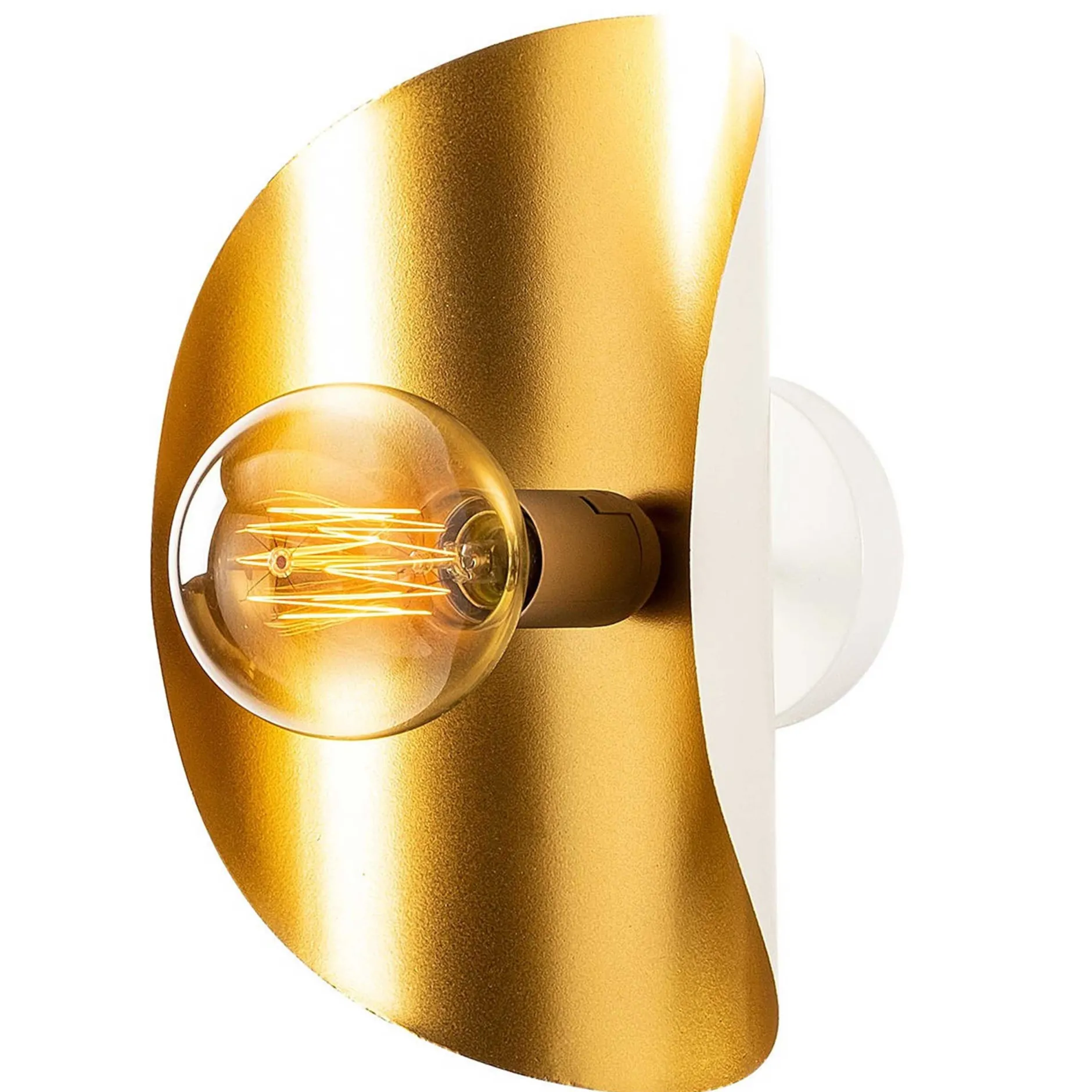 Sivani Wandleuchte | EISENKÖRPER | Weiß, Gold