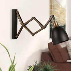 Sivani Wandleuchte | METALLGEHÄUSE | Schwarz, Vintage