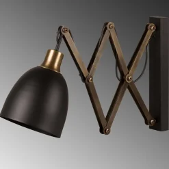 Sivani Wandleuchte | METALLGEHÄUSE | Schwarz, Vintage