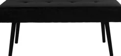 Skiby Bank aus schwarzem Samt - 100x35x44 cm