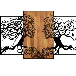 Skyler Dekoratives Wandaccessoire aus Holz | Holz & Metall | 125 x 3 x 79 cm