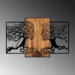 Skyler Dekoratives Wandaccessoire aus Holz | Holz & Metall | 125 x 3 x 79 cm