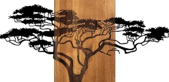 Skyler Dekoratives Wandaccessoire aus Holz | Holz & Metall | 144 x 3 x 70 cm