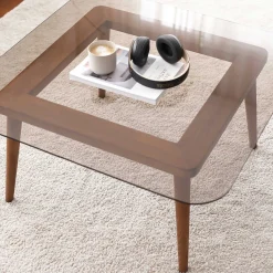 Smart Couchtisch | GEHÄRTETES GLAS | Bronze