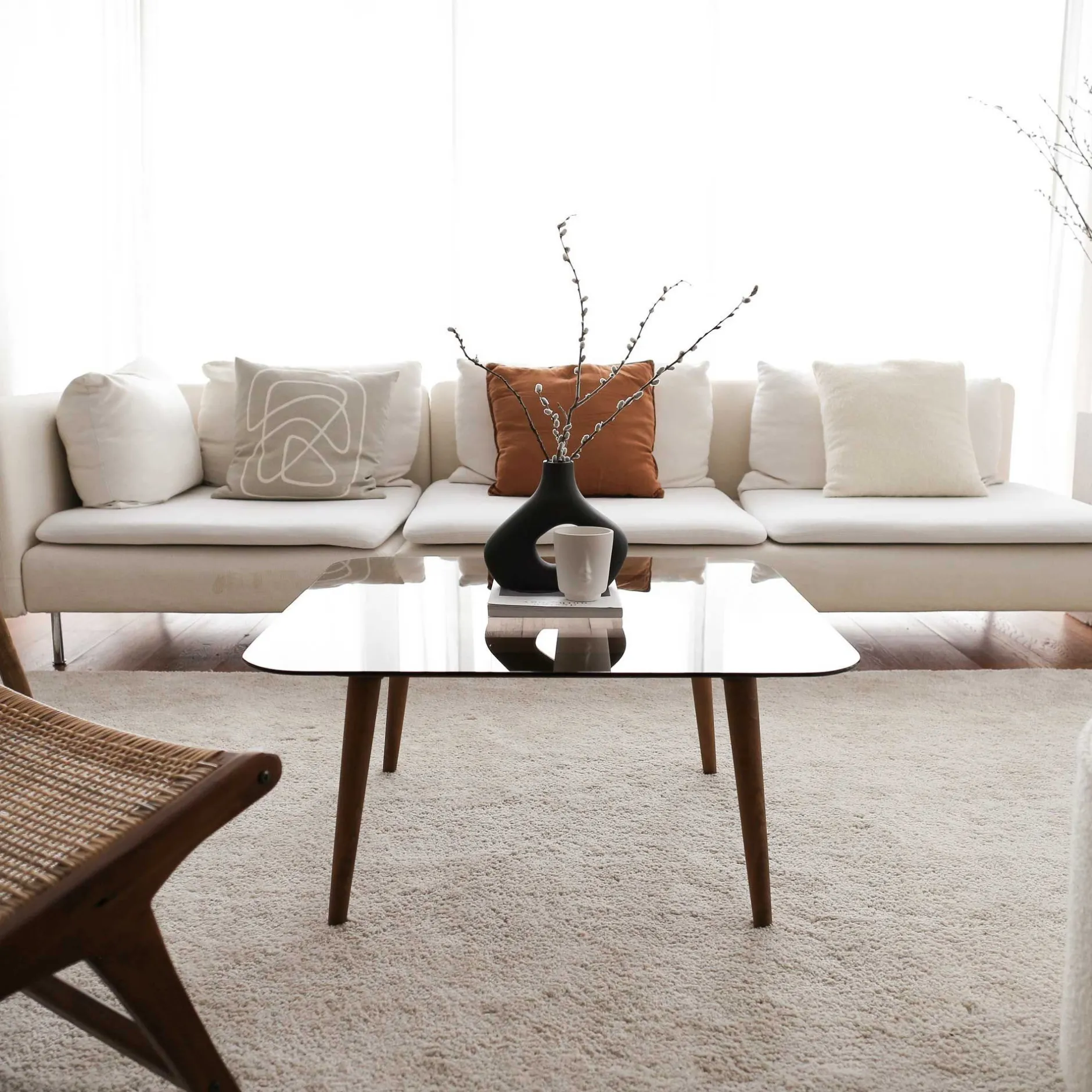 Smart Couchtisch | GEHÄRTETES GLAS | Bronze