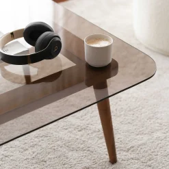 Smart Couchtisch | GEHÄRTETES GLAS | Bronze