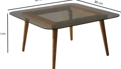 Smart Couchtisch | GEHÄRTETES GLAS | Bronze