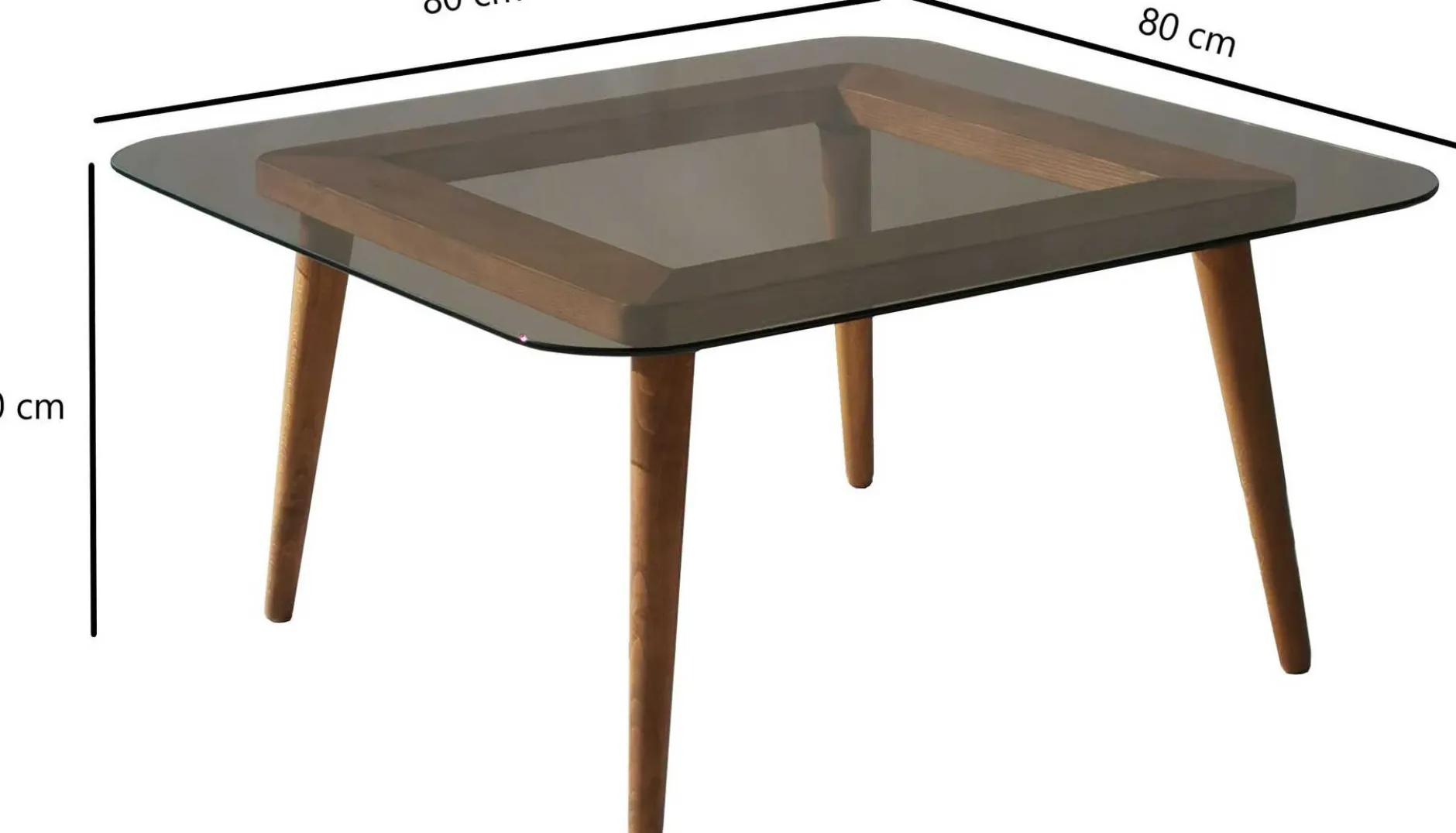Smart Couchtisch | GEHÄRTETES GLAS | Bronze