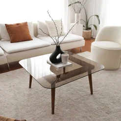 Smart Couchtisch | GEHÄRTETES GLAS | Bronze