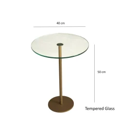 Social Couchtisch | GEHÄRTETES GLAS | Gold