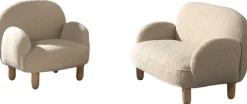 Sofagarnitur für Kinder Rocky - beige Bouclé-Stoff
