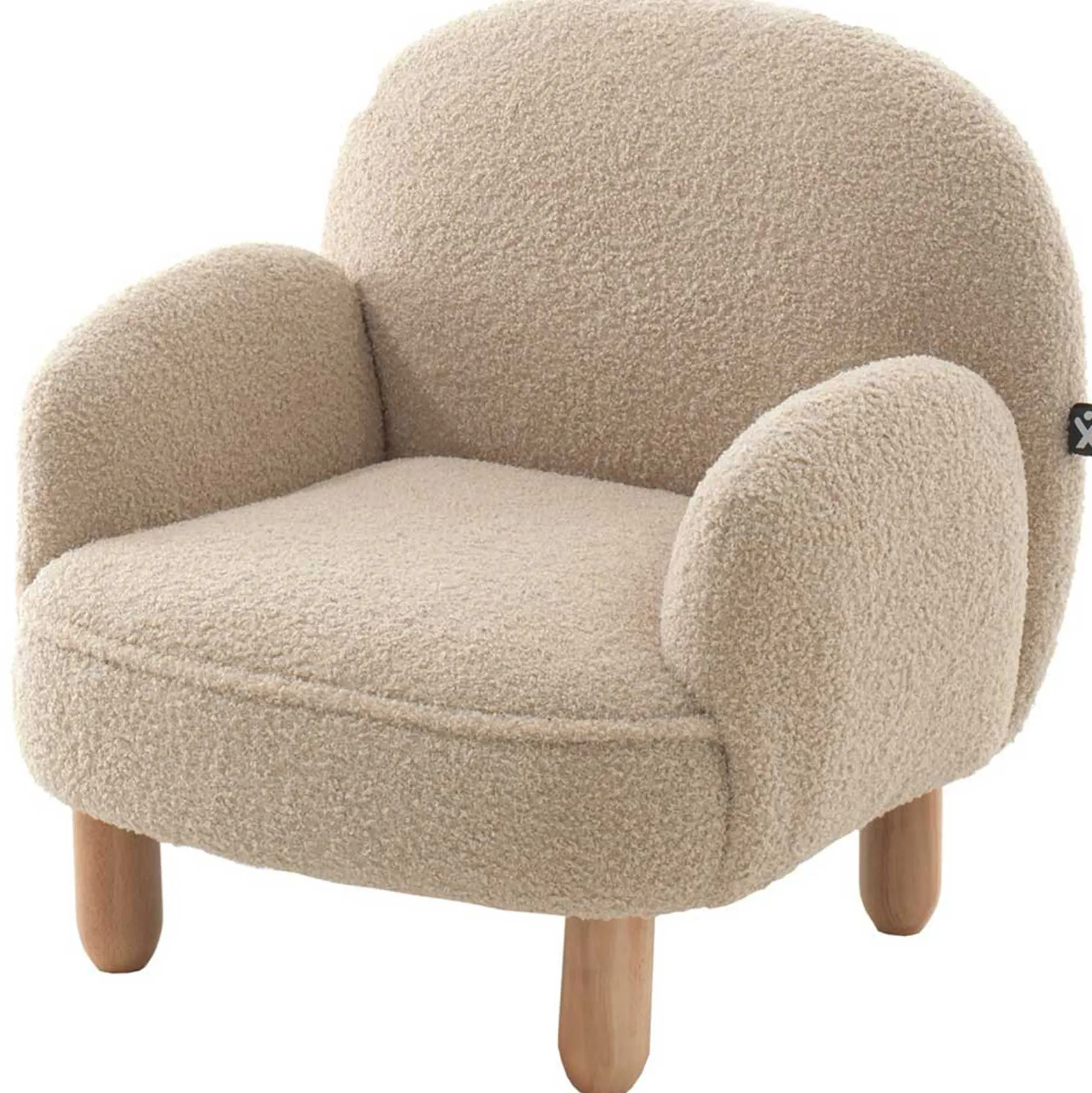Sofagarnitur für Kinder Rocky - beige Bouclé-Stoff