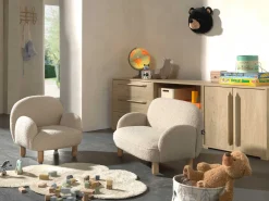 Sofagarnitur für Kinder Rocky - beige Bouclé-Stoff