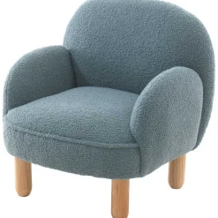 Sofa-Set für Kinder Rocky - blauer Bouclé-Stoff