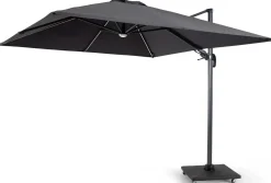 Sonnenschirm Balbao Gescova - 300x300 cm - Aluminium anthrazit - Polyester grau