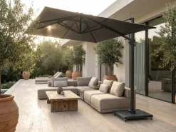 Sonnenschirm Bryce 300x300cm schwarz Aluminium Gestell