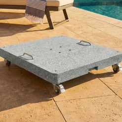 Sonnenschirmfuß Gescova Granit 70x70 cm - 100 kg - Grau