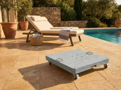 Sonnenschirmfuß Gescova Granit 70x70 cm - 100 kg - Grau