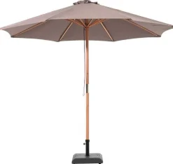 Sonnenschirm Joplin gescova - Holzmast, 300 cm Durchmesser - Taupe