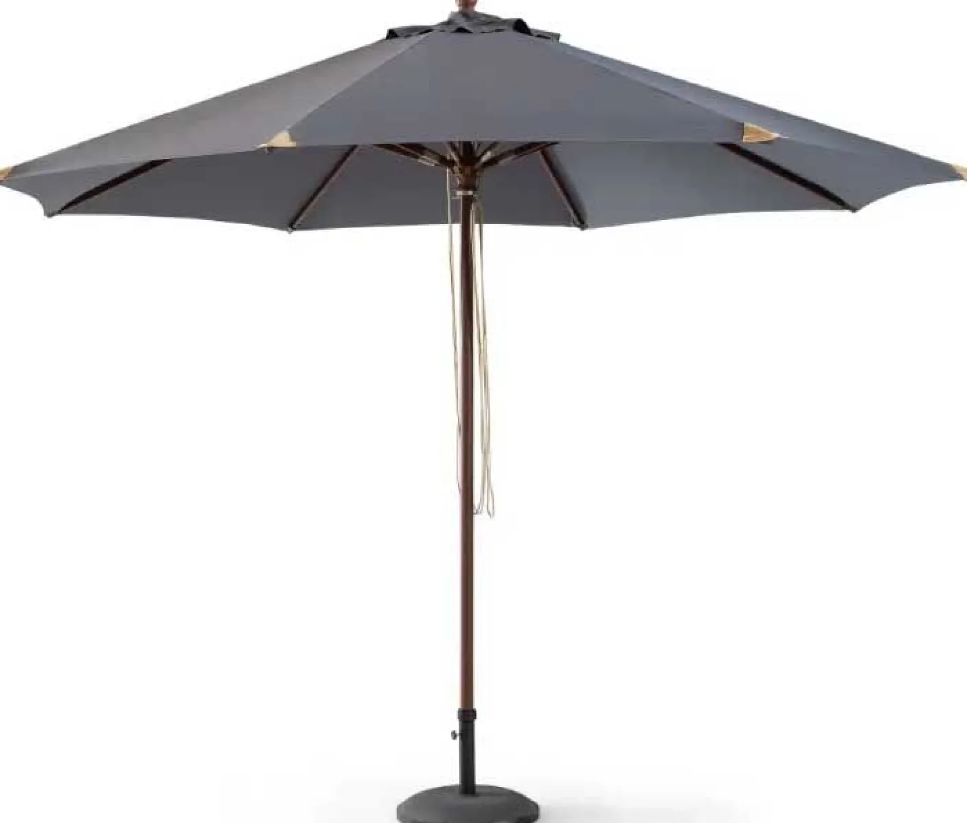 Sonnenschirm Joplin GescoVa - 350 cm Ø - Teakholz Grau