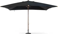 Sonnenschirm Joplin Teakholz 300x400cm Schwarz