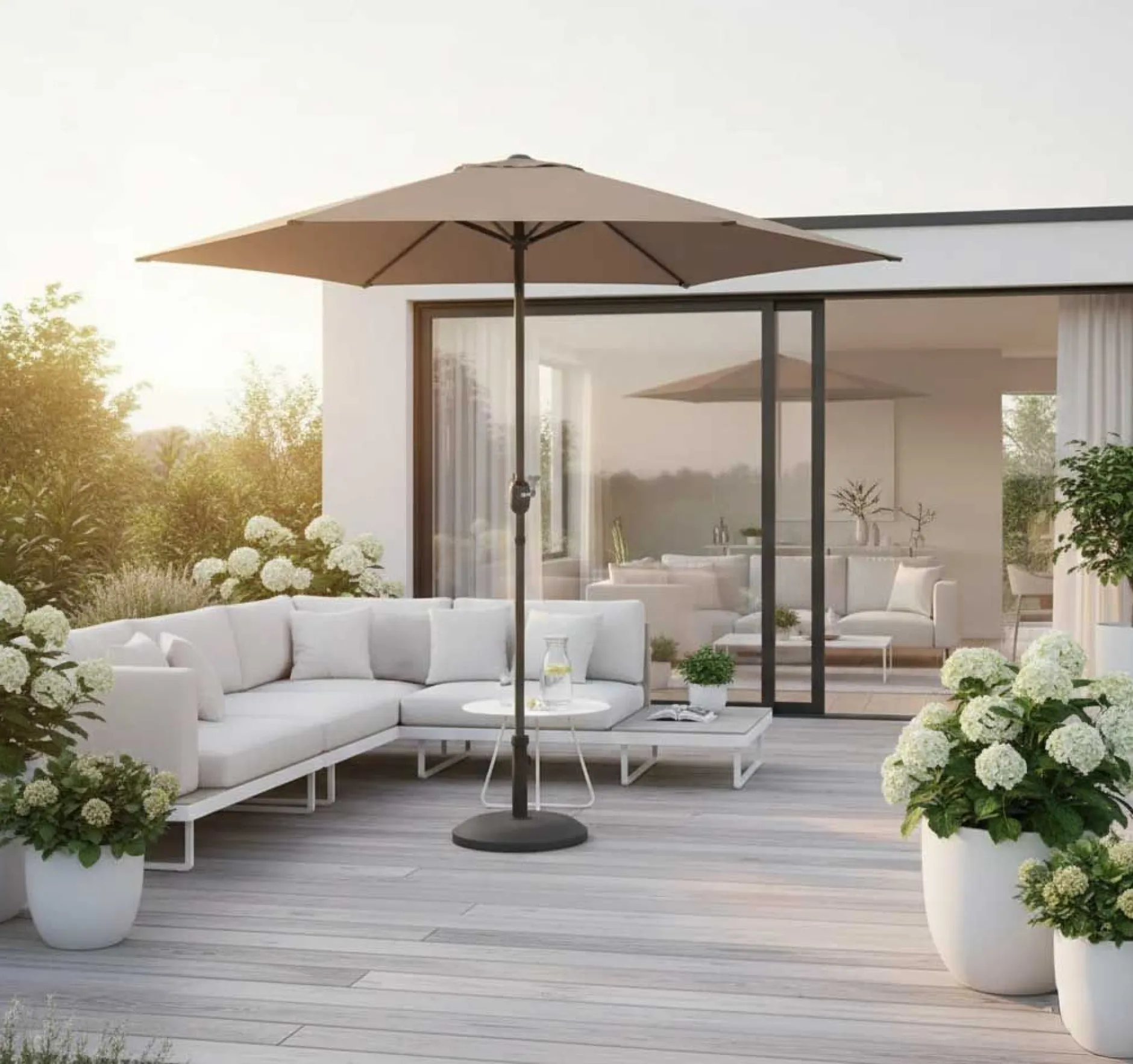 Sonnenschirm Norman Ø350cm Aluminium taupe
