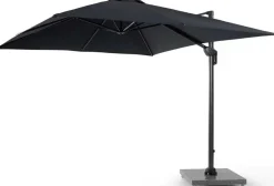 Sonnenschirm Tampa Gescova - Aluminiumgestell - 300 x 400 cm - Schwarz