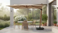 Sonnenschirm Tampa 300x400 cm Aluminium Beige