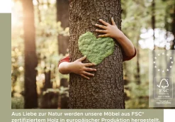 Spiegel Canu Xonox - basaltgrau & Holzoptik - 63x73x16 cm