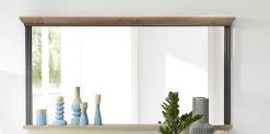 Spiegel Samine 142x74cm mit Ablage - Graphit/Eiche
