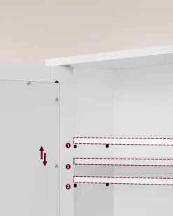 Spiegelschrank Barkley | 56,5 x 13 x 58,5 cm | Weiß