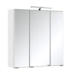 Spiegelschrank Bobbi 60cm Modell 2 3 Türen und led Beleuchtung - weiß