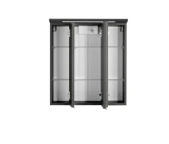 Spiegelschrank Bobbi 60cm Modell 1 3 Türen und LED-Beleuchtung - graphit