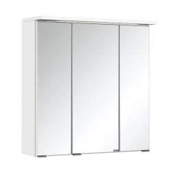 Spiegelschrank Bobbi 60cm Modell 1 3 Türen und LED-Beleuchtung - weiß