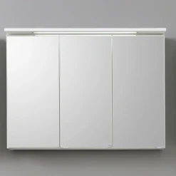 Spiegelschrank Bobbi 100cm Modell 1 3 Türen und LED-Beleuchtung - weiß