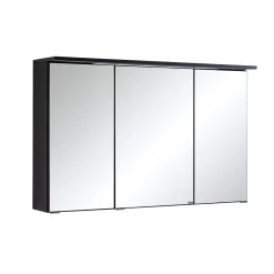 Spiegelschrank Bobbi 100cm modell 1 3 türen und led beleuchtung - graphit