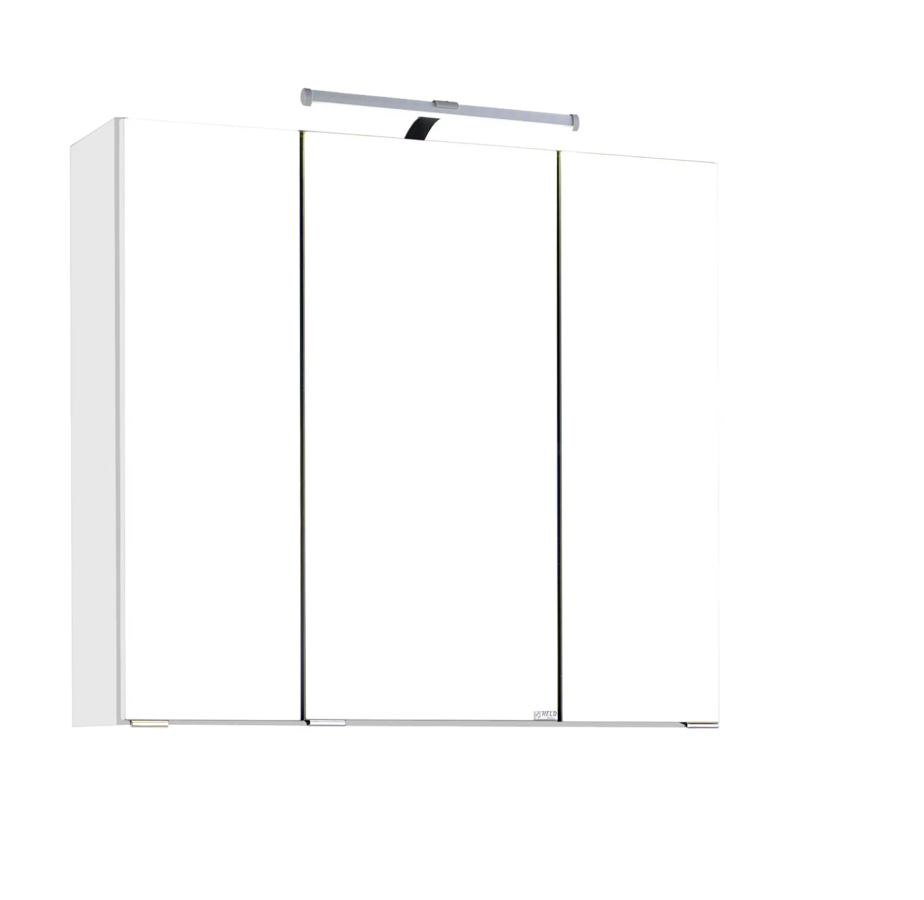 Spiegelschrank Bobbi 70cm Modell 2 3 Türen und led Beleuchtung - weiß