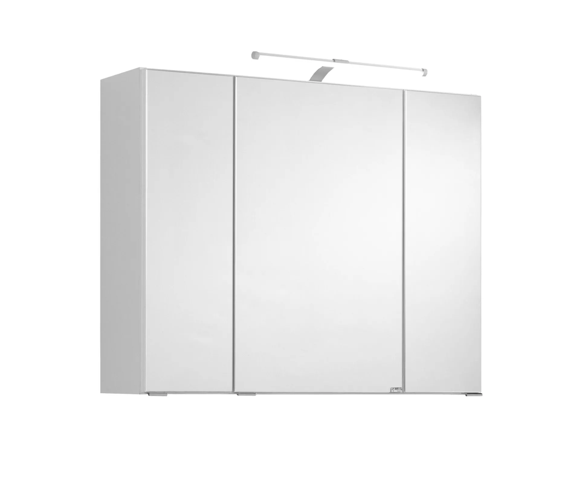 Spiegelschrank Bobbi 80cm Modell 2 3 Türen und led Beleuchtung - weiß
