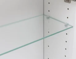Spiegelschrank Bobbi 100cm Modell 2 3 Türen und led Beleuchtung - Eiche