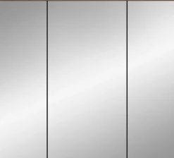 Spiegelschrank Canu Xonox - basaltgrau mit Holz-Detail - 80x73x21 cm