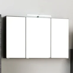 Spiegelschrank Florent 120cm mit 3 Türen und LED-Beleuchtung - graphit