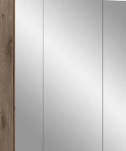 Spiegelschrank Ice Xonox - matt schwarz/Nox Eiche - 60x70x18 cm