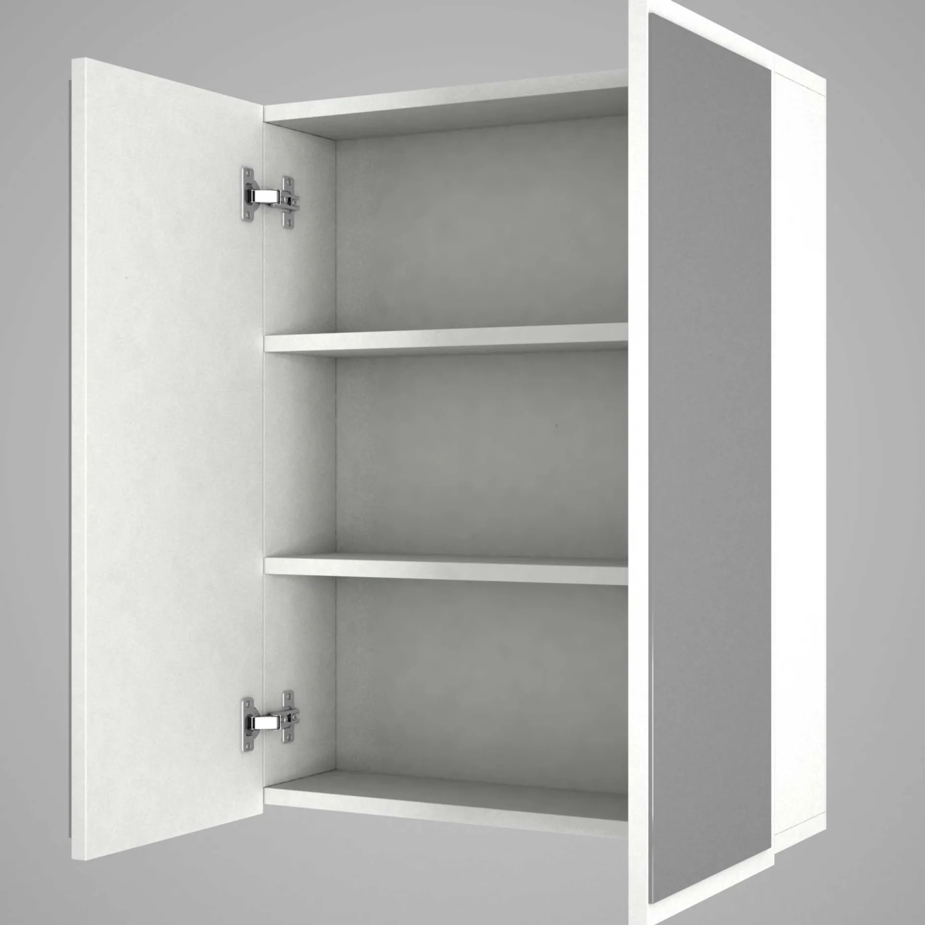 Spiegelschrank Kayla - 60x17x77cm - 2 Türen - weiß