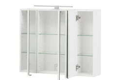 Spiegelschrank Kornel 80cm 3 Türen und LED-Beleuchtung - weiß