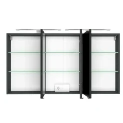 Spiegelschrank Lotuk 120cm 3 Türen - graphitgrau