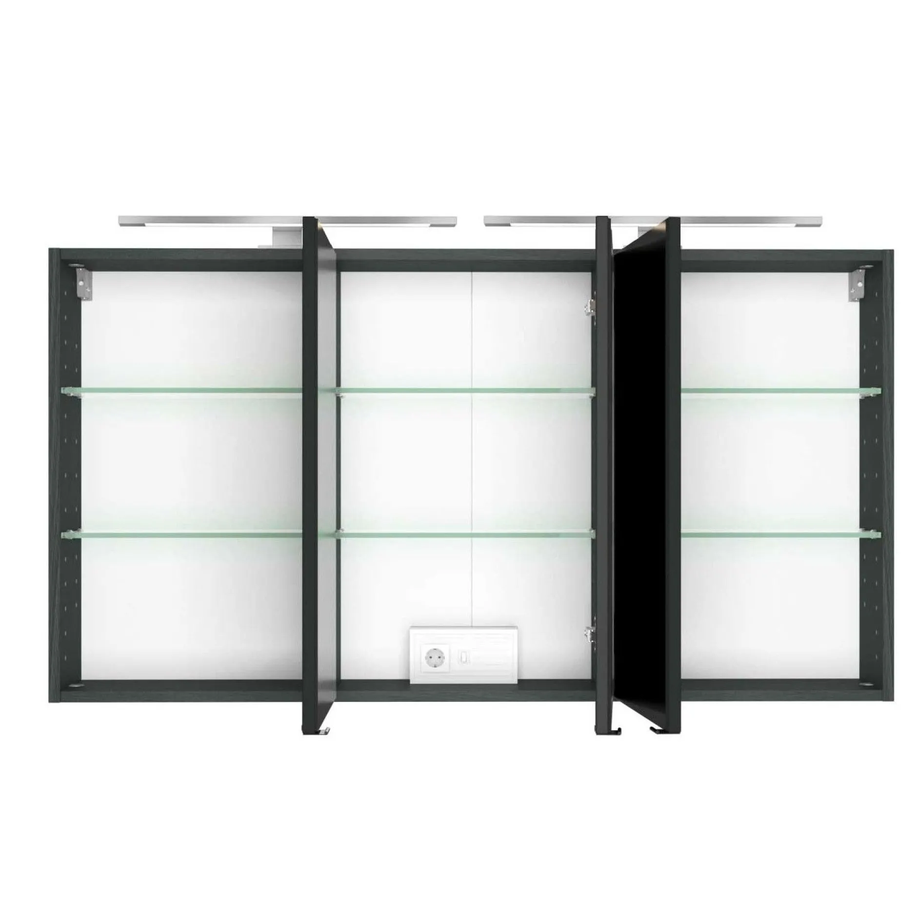 Spiegelschrank Lotuk 120cm 3 Türen - graphitgrau