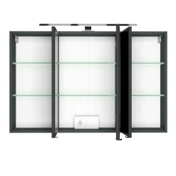 Spiegelschrank Pisca 100cm 3 Türen - graphitgrau