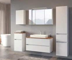 Spiegelschrank Pisca 100cm 3 Türen - weiß